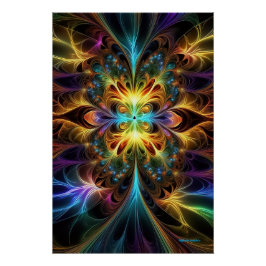 Póster Cosmos cromáticos: Splendor fractal generado por I