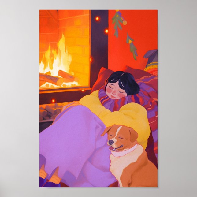 Póster Cosmoso invierno por la mañana (Frente)