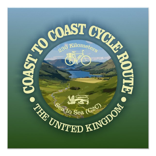 Póster Costa a Costa "C2C" (ciclismo c) (Anverso)