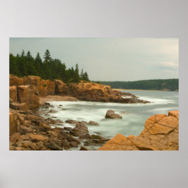 Póster Costa agobiada, Parque Nacional Acadia, Maine