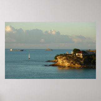 Póster Costa Antigua Hermosa Isla Marítima