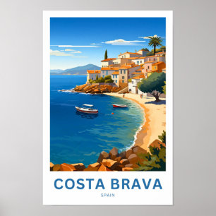 Póster Costa Brava España Viaje Imprimir