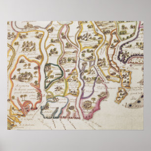 Póster Costa de África y del río Gambia el   1622