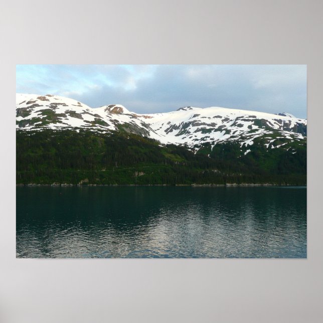 Póster Costa de Alaska al anochecer (Frente)