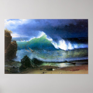 Póster Costa de Albert Bierstadt-The del mar de la