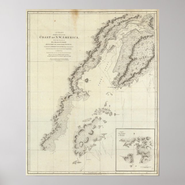 Póster Costa de América del Norte 3 (Frente)