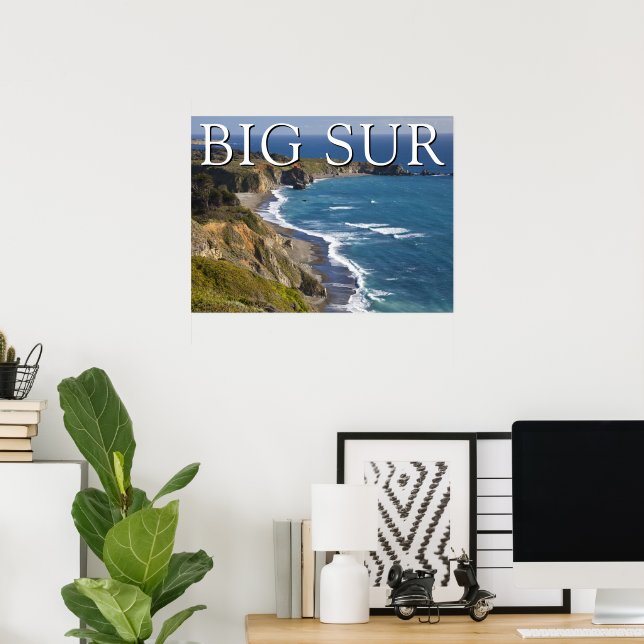 Póster Costa de Big Sur | California (Oficina en casa)