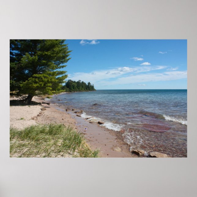Póster Costa de Brunette Park — Lago Superior, Michigan (Frente)