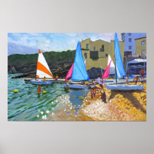 Póster costa de Calella de palafrugall de la escuela de