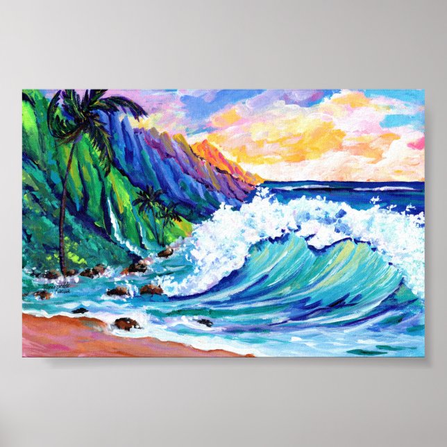 Póster Costa de Kauai Na Pali (Frente)