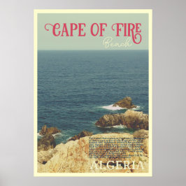Póster Costa de la playa Cabo de Fuego Jijel, Argelia