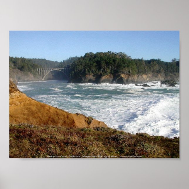Póster Costa de Mendocino, California (Frente)