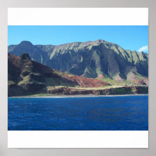 Póster Costa de Napali, Hawaii