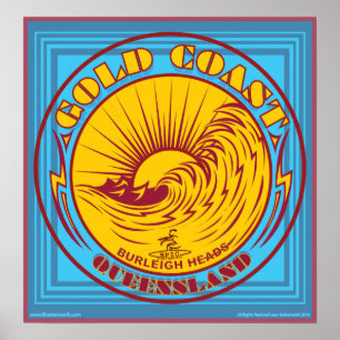 PÓSTER COSTA DE ORO, VICTORIA, AUSTRALIA, SUPERFICIE