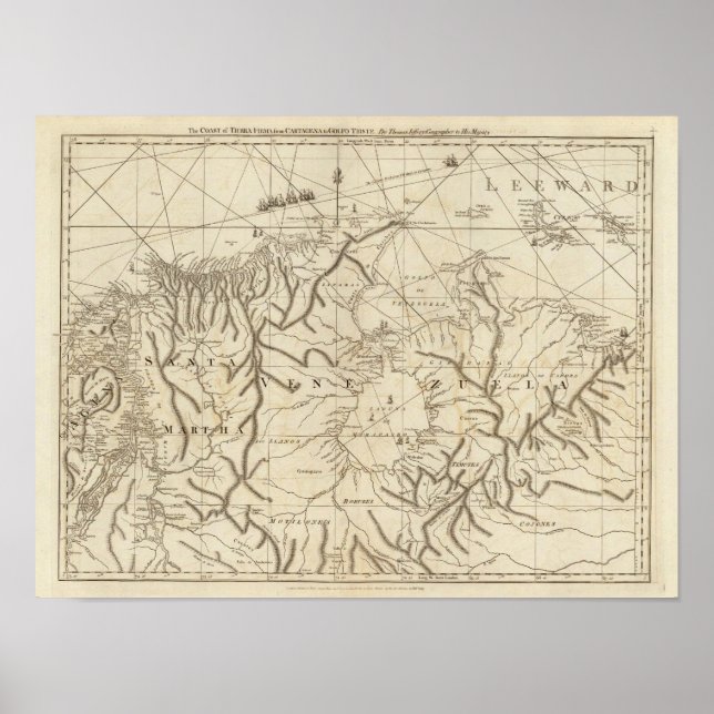 Póster Costa de Tierra Firma desde Cartagena (Frente)