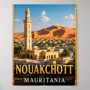 Póster Costa del desierto de Nouakchott y espíritu sahari