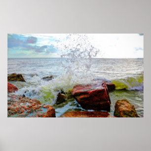 Póster Costa del Golfo de Texas