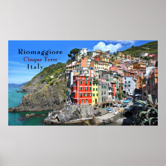 Póster Costa del Mar Cinque Terre Riomaggiore Italia
