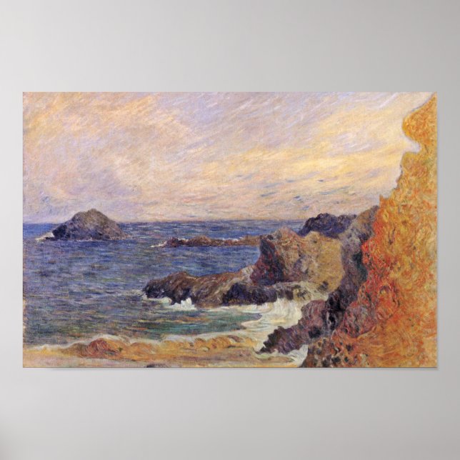 Póster Costa Del Mar Rocoso Por Paul Gauguin (Mejor Calid (Frente)