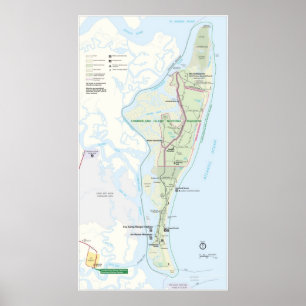 Póster Costa del nacional de la isla del Cumberland