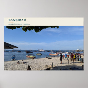 Póster Costa del Océano Índico de Zanzíbar