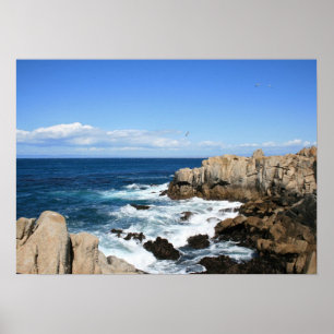 Póster Costa del Pacífico, foto de acantilados