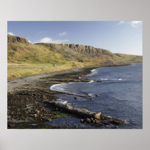 Póster Costa en Duntulm, Isla de Skye, Escocia, Reino Uni