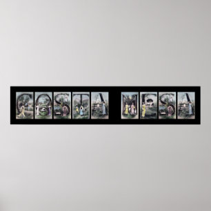 Póster COSTA MESA Vintage Alphabet Name Art