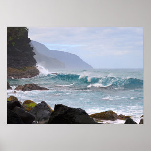 Póster Costa Na Pali, Kauai, Hawaii, Poster