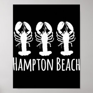Póster Costa Náutica de Langosta de Hampton Beach New Ham