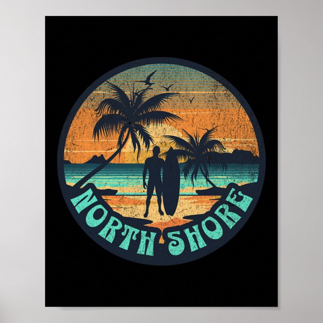Póster Costa norte de Hawaii _1 (Frente)
