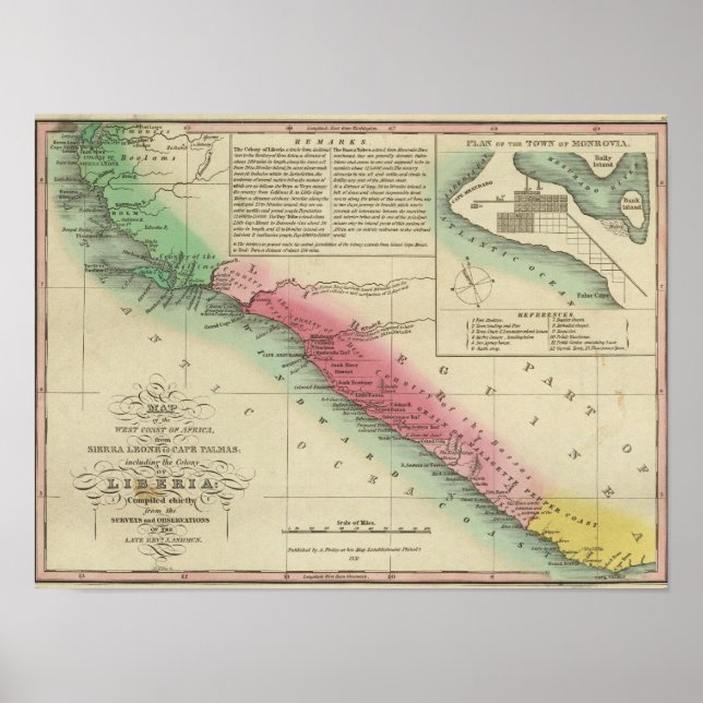 Póster Costa Oeste de África, de Sierra Leona (Frente)