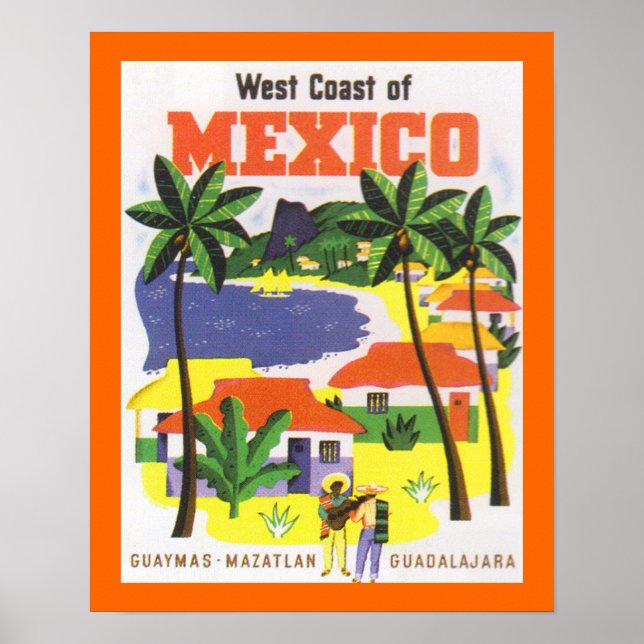 Póster Costa Oeste de México (Frente)