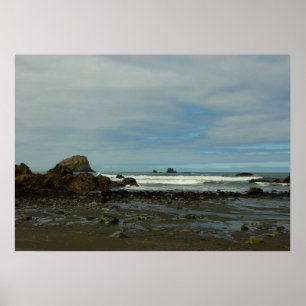 Póster Costa Pacífica en el Parque Nacional Redwood