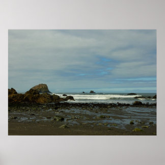 Póster Costa Pacífica en el Parque Nacional Redwood