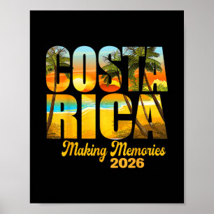 Póster Costa Rica 2026 Creando Recuerdos Vacaciones Famil