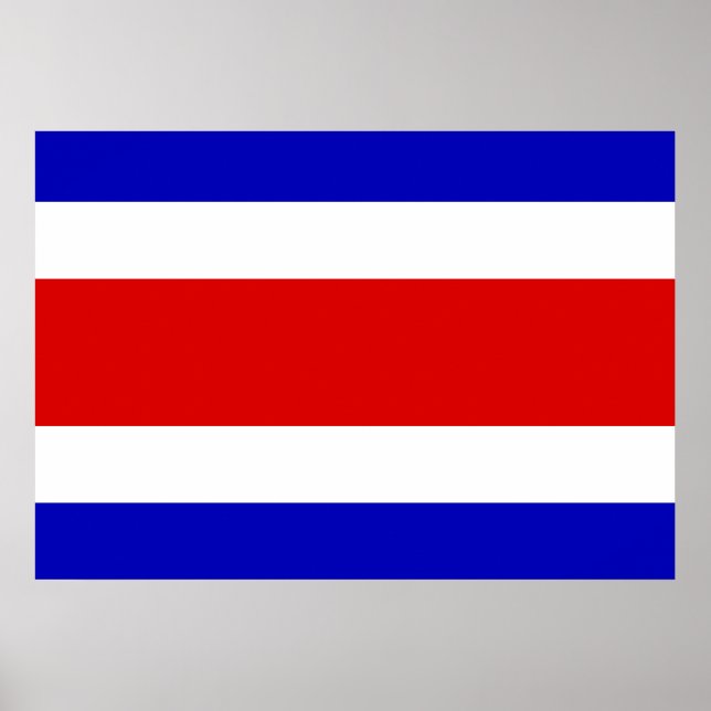 Póster Costa Rica Flag (Frente)