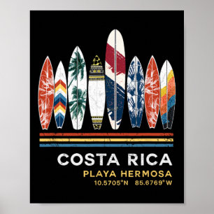 Póster Costa Rica Playa Hermosa Surf