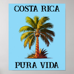 Póster Costa Rica pura poster de palmera