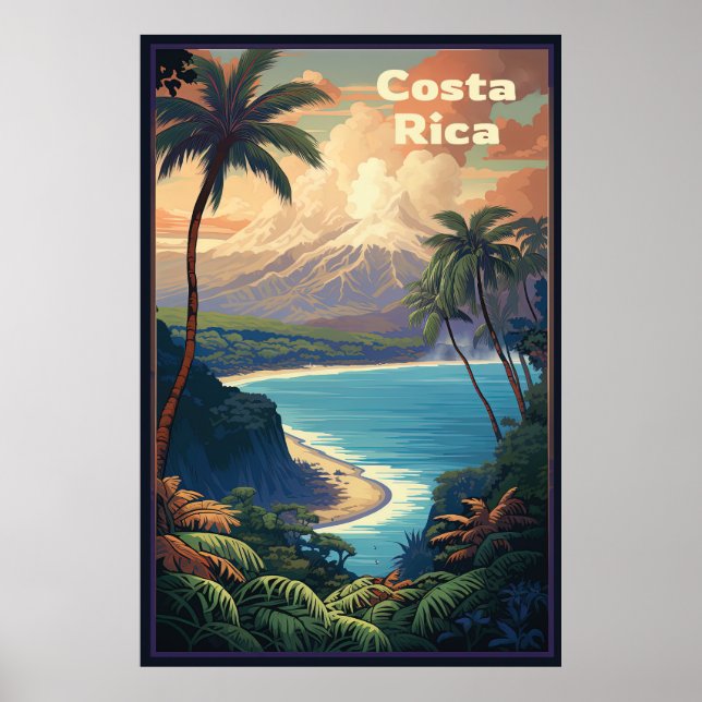 Póster Costa Rica, viajes (Frente)