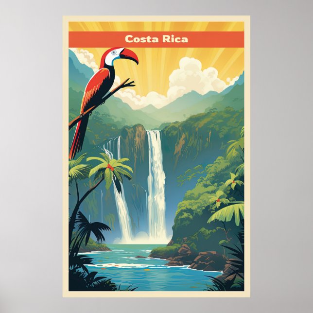 Póster Costa Rica, viajes (Frente)
