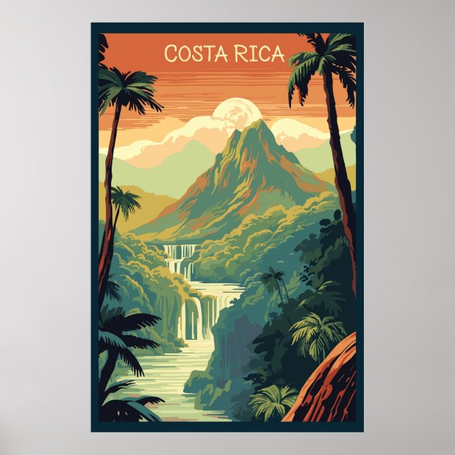 Póster Costa Rica, viajes (Frente)