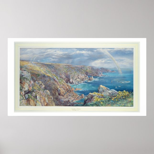 Póster Costa Sur de Guernsey de la Cribiere, 1862 (w (Frente)