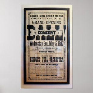 Póster Costado 1897 del teatro de la prensa de copiar de
