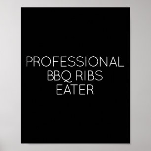 Póster Costillas Profesionales De Bbq Comer Regalo De Cam