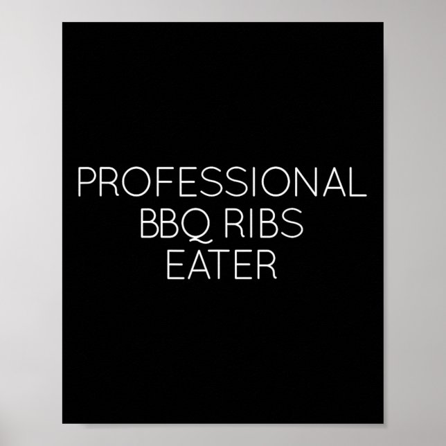 Póster Costillas Profesionales De Bbq Comer Regalo De Cam (Frente)