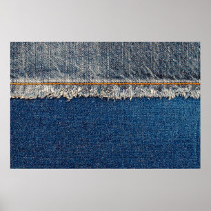 Póster Costillas rectas con hilo naranja en cueros blanqu