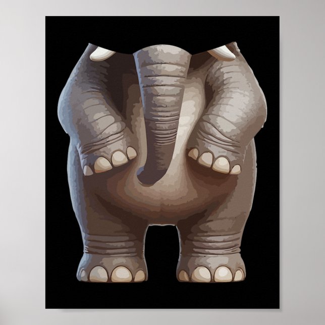 Póster Costuma animal de Halloween Cosplay Elephant Mateo (Frente)