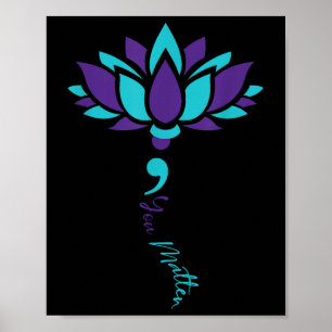 Póster Costuma de prevención del suicidio de Lotus You