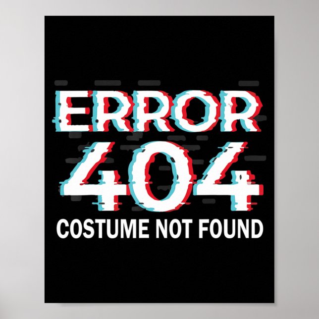 Póster Costumbre de error no encontrado programador de Ha (Frente)
